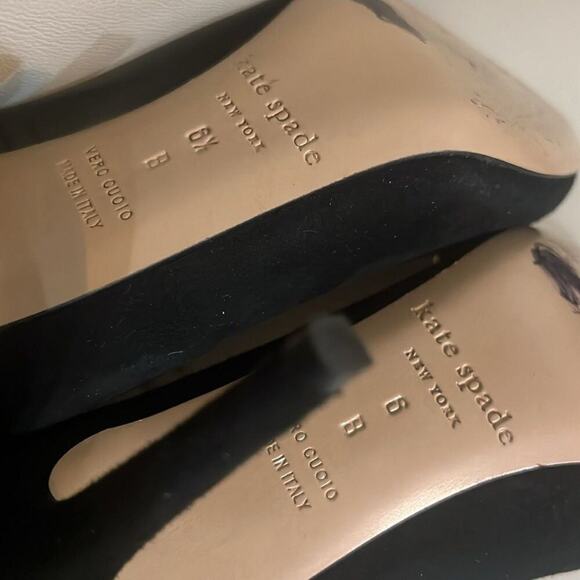 KATE SPADE NEWYORK LISSIE BLACK SUEDE RHINESTONE SHOES‎ SIZE 6 1/2,6 - Picture 4 of 7